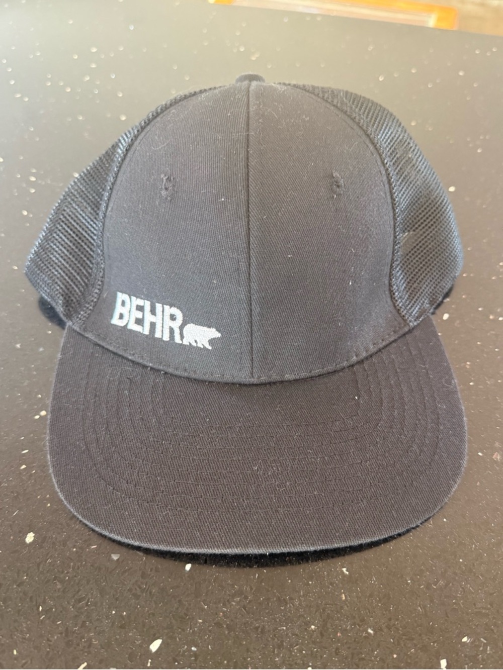 Behr Black Trucker Cap with Logo
